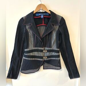 OHDD Marco Fantini Vintage Avant-Garde Mixed Media Blazer - XS